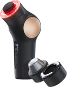 TheraFace Pro All In One Black + Hot and Cold Rings Black Massager