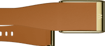 WHOOP 5.0 LeatherLuxe Tapered Band Braun/Gold S/M WHOOP Armband