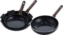 BK Simply Ceramic Ceramic Frying Pan Set 24cm + 28cm + Wok 28cm BK frying pan