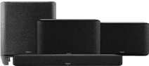 Denon Home Soundbar 550 + Denon Home 350 Doppelpack Schwarz + Denon Home Subwoofer Lautsprecher-Set mit Bedienung über App