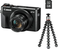 Canon Powershot G7X Mark II Schwarz - Vlogging-Set Kamera mit WLAN