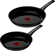 Tefal Renew On Ceramic Frying Pan Set 24cm + 28cm Black Frying pan with a ceramic non-stick coating