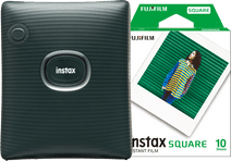 Fujifilm Instax Square Link Green + Fujifilm Instax Film Square WW1 (10 sheets) Pocket printer