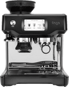 Sage the Barista Touch Black Stainless Piston machine with a bean grinder