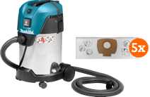 Makita VC3011L + Makita P-72899 Staubsaugerbeutel (5x) 