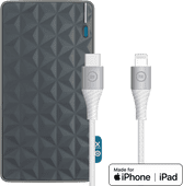 Xtorm Powerbank mit Schnellladefunktion 20.000 mAh + BlueBuilt Lightning-Kabel 1,5 m Nylon Weiß Xtorm Powerbank mit Power Delivery