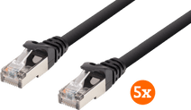BlueBuilt Network Cable FTP CAT6 5m Black 5-pack UTP or Ethernet cable