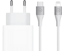 Apple USB-C-Ladegerät 20 W + Lightning-Kabel 1,5 m Nylon Weiß iPhone 7/7 Plus Ladegerät