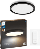 Philips Hue Aurelle Panel Light White Ambiance Round Black Philips Hue Aurelle