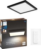 Philips Hue Aurelle Panel Light White Ambiance Square Black Philips Hue Aurelle