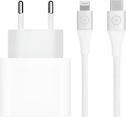 Apple Power Delivery Charger 20W + BlueBuilt Lightning Cable 3m Nylon White iPhone X charger