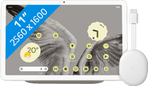 Google Pixel Tablet 256GB WLAN Creme + Chromecast 4K mit Google TV Google und Google Nest