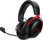 HyperX Cloud III Wireless Gaming-Headset - Schwarz/Rot (PC, PS5, PS4) Gaming-Headset für PC
