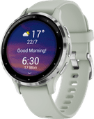 Garmin Venu 3S Silber/Grün Kleine Smartwatch
