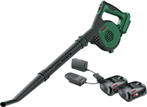 Bosch Universal LeafBlower 18V-130 + Starterset 2x 18V-Akku (2,5 Ah) Koffermodell Laubbläser