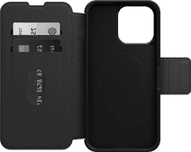 Otterbox Strada Apple iPhone 15 Pro Max Book Case Leather Black with MagSafe Apple iPhone book case or 2-in-1 case