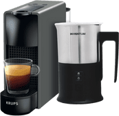 Krups Nespresso Essenza Mini XN110B Grau + Milchaufschäumer 