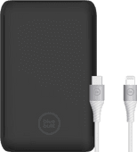 BlueBuilt Powerbank mit Schnellladefunktion 10.000 mAh + Lightning-Kabel 1,5 m Nylon Weiß Powerbank mit USB-C-Kabel