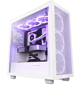 NZXT H7 Flow RGB - White - 2023 Model Computer case suitable for Mini-ITX mother boards