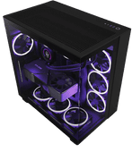 NZXT H9 Flow - Black Computer case suitable for ATX mother boards