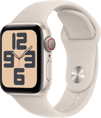 Apple Watch SE (2022) 4G 40 mm Polarstern Aluminium Sportarmband S/M Kleine Smartwatch