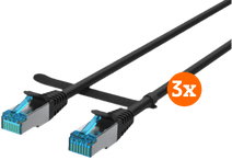 BlueBuilt Netzwerkkabel STP CAT6 0,5 Meter Schwarz 3er-Pack Netzwerkkabel