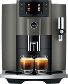 JURA E8 Dark Inox (EC) Fully automatic coffee machine with a lot of help with maintenance