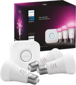 Philips Hue White and Color Starter Pack with 3 Lights + Bridge Smart lights starter pack