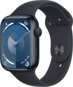 Apple Watch Series 9 45 mm Mitternacht Aluminium Sportarmband S/M Apple Watch Series 9