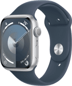 Apple Watch Series 9 45 mm Silber Aluminium Sportarmband Blau M/L Apple Watch Series 9