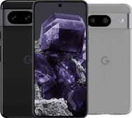 Google Pixel 8 128GB Schwarz 5G + BlueBuilt Backcover Transparent Handy mit der besten Kamera