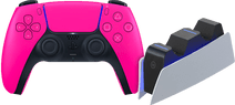 Kabelloser Controller Sony PlayStation 5 DualSense Nova Pink + BlueBuilt Ladestation 