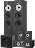 Bowers & Wilkins HTM6 S3 + 603 S3 (per pair) + 606 S3 (per pair) + ASW610 Black Top 10 bestselling HiFi speakers