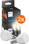Philips Hue Luster Spherical Light White Ambiance E14 4-pack Smart light with E14 fitting