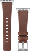 Nomad Apple Watch 40/41mm Leather Strap Brown/Silver Apple Watch strap