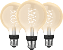 Philips Hue Filamentlampe White Globe E27 3er-Pack Smart-Lampe mit E27-Fassung