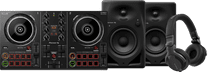 Pioneer DJ DDJ-200 + Pioneer DJ HDJ-CUE1 + Pioneer DJ DM-40D-BT Schwarz Pioneer DJ DDJ-200