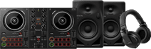 Pioneer DJ DDJ-200 + Pioneer DJ HDJ-X5 Schwarz + Pioneer DJ DM-40D-BT Schwarz Pioneer DJ DDJ-200