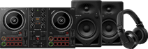 Pioneer DJ DDJ-200 + Pioneer DJ HDJ-X7 Black + Pioneer DJ DM-40D-BT Black Pioneer DJ DDJ-200