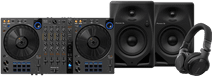 Pioneer DJ DDJ-FLX6 + Pioneer DJ HDJ-CUE1 + Pioneer DJ DM-50D Schwarz Pioneer DJ DDJ-FLX6