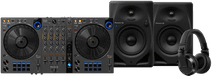 Pioneer DJ DDJ-FLX6 + Pioneer DJ HDJ-X7 Schwarz + Pioneer DJ DM-50D-BT Schwarz Pioneer DJ DDJ-FLX6