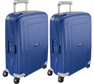 Samsonite S'Cure Spinner 55cm Dark Blue Duo Suitcase Set Samsonite carry-on suitcase