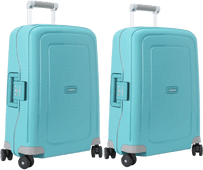 Samsonite S'Cure Spinner 55cm Aqua Blue Duo Suitcase Set Carry-on suitcase