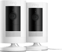 Ring Stick Up Cam Plug-In - Weiß Doppelpack Cloud-Kamera