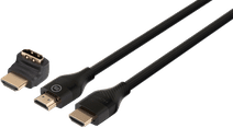 BlueBuilt HDMI Cable 4K 60Hz Nylon 5m 90° + adapter Video cable