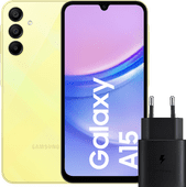 Samsung Galaxy A15 128GB Yellow 5G + Samsung Charger 25W Black Samsung Galaxy A15