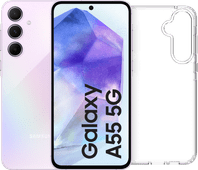 Samsung Galaxy A55 128GB Rosa 5G + BlueBuilt Backcover Transparent Samsung A Serie Set