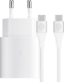 Samsung Super Fast Charging Charger 25W + USB-C Cable Nylon White 1.5m Samsung fast charger