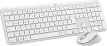 Logitech MK950 Signature Slim Wireless Keyboard and Mouse Combo QWERTZ White Keyboard and mouse set