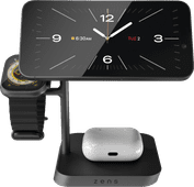 Zens 3-in-1 MagSafe und Qi2 Kabelloses Ladegerät 15 W mit Ständer und Watch Stand Apple Watch Qi-Ladegerät